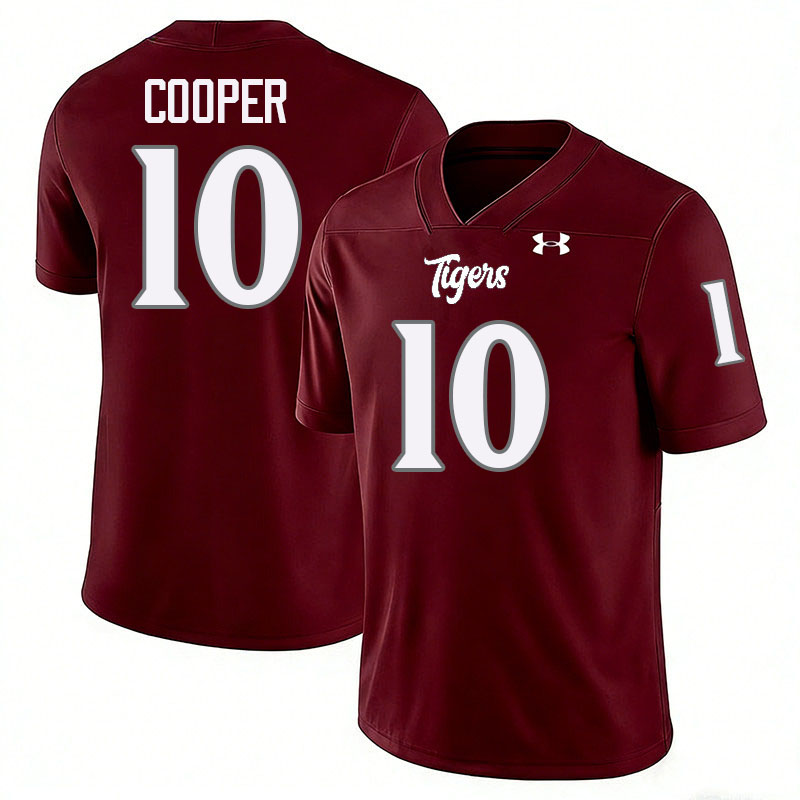 Texas Southern Tigers #10 KJ Cooper College Football Jersey,Uniforms Stitched-Maroon